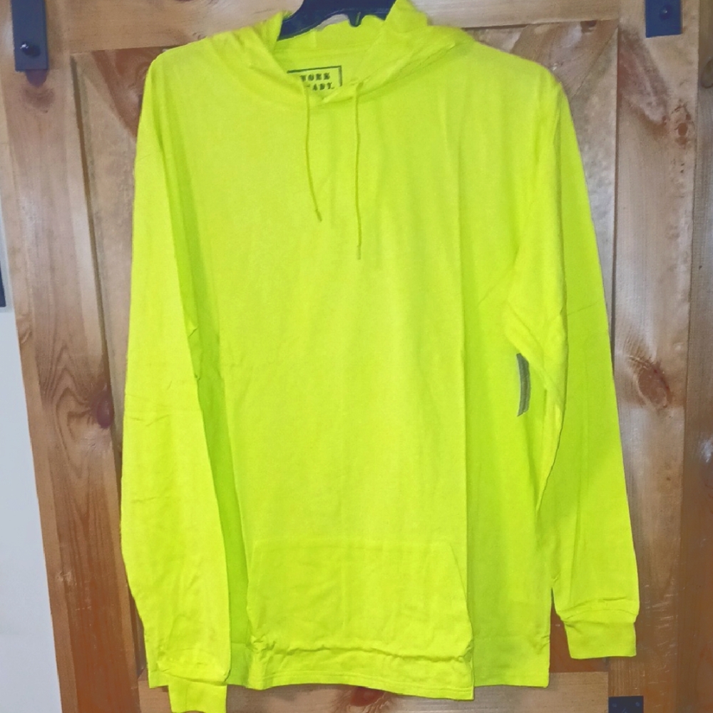 Work Ready Neon Yellow Hoodie..2x